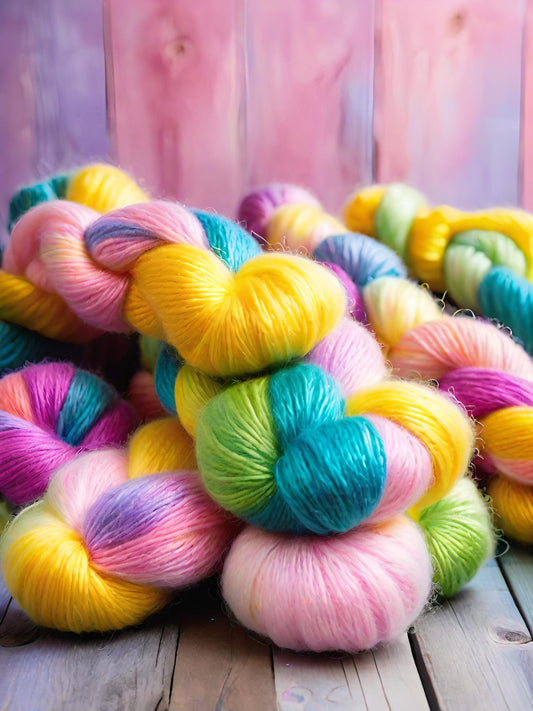 Confetticorn Colourway Yarn Dyeing Recipe by Muffs Merino