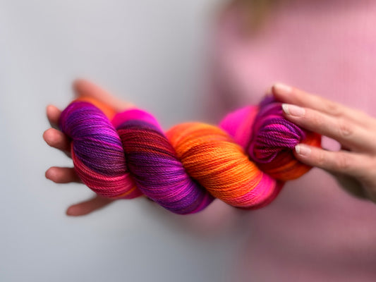 Neon Harvest Colourway by Muffs Merino