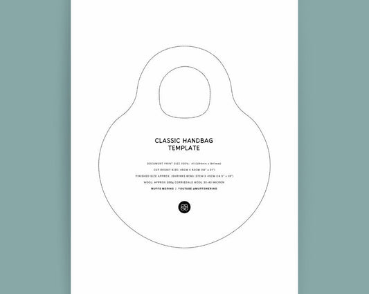 Digital Wet Felting Handbag & Mini Bag Resist Template | Large Format Printable Cut Out Pattern | Learn How to Wet Felt