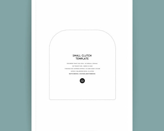 Digital Wet Felting Clutch Resist Template | Large Format Printable Cut Out Pattern | Learn How to Wet Felt a Clutch for Beginners