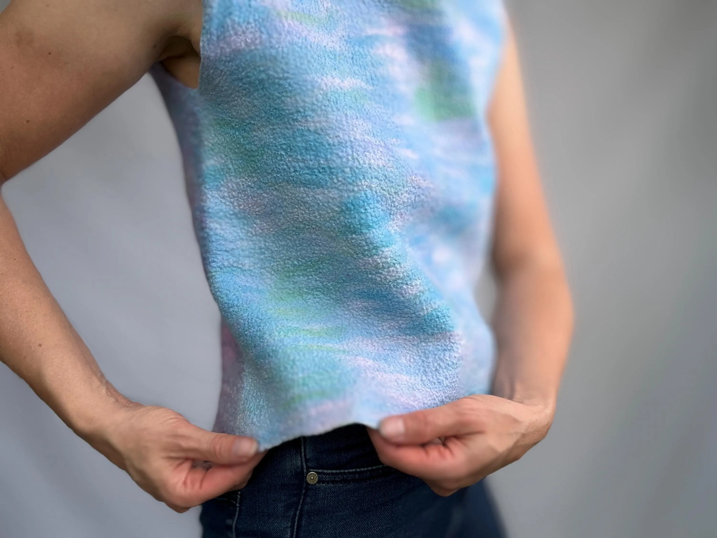 Wet Felting Vest Crop Top Resist Template | Woman XS to XL | Large Format Printing Cut Out Pattern | Watch on YouTube | Clothing | Tank Top