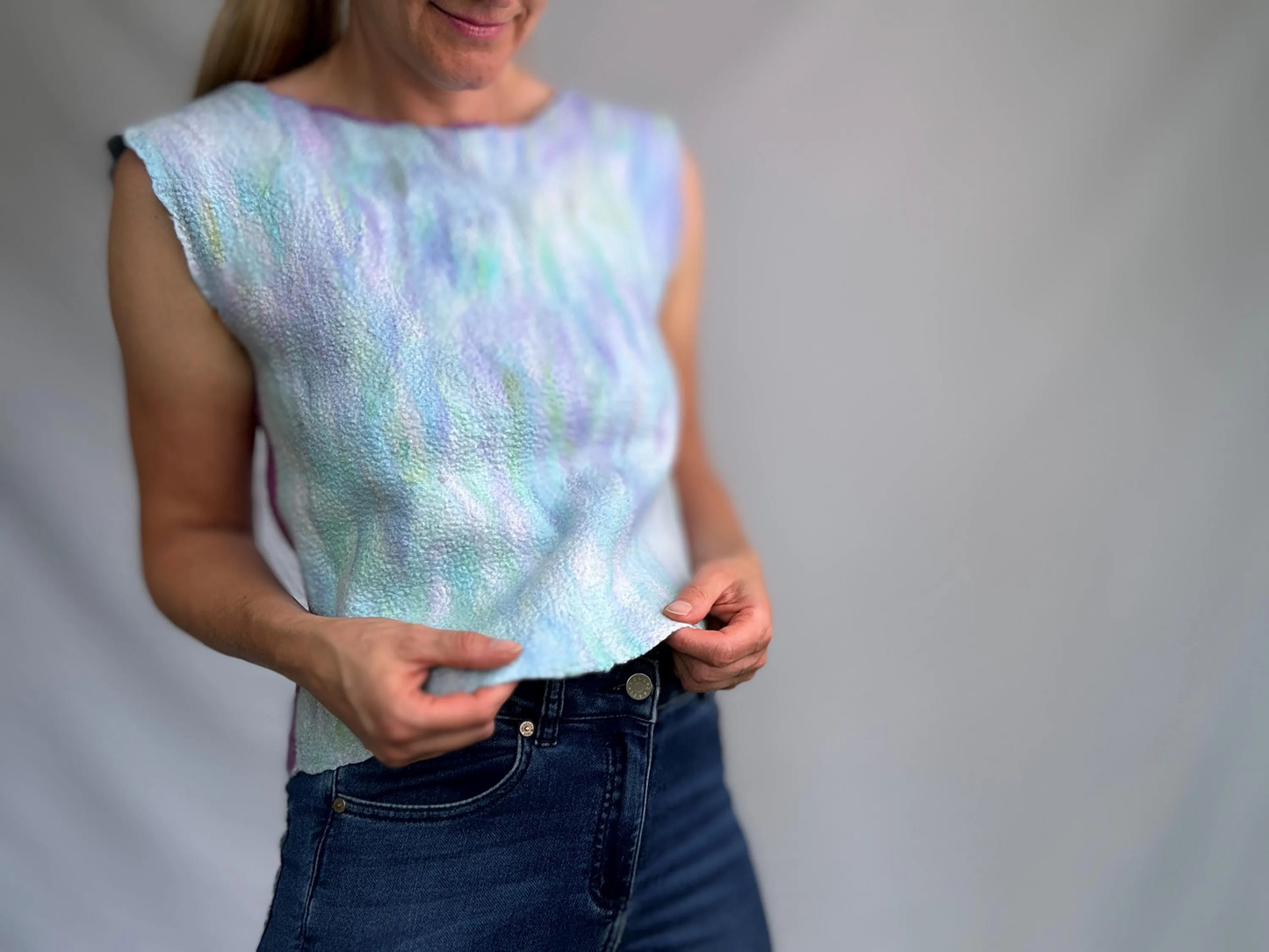 Wet Felting Vest Crop Top Resist Template | Woman XS to XL | Large Format Printing Cut Out Pattern | Watch on YouTube | Clothing | Tank Top