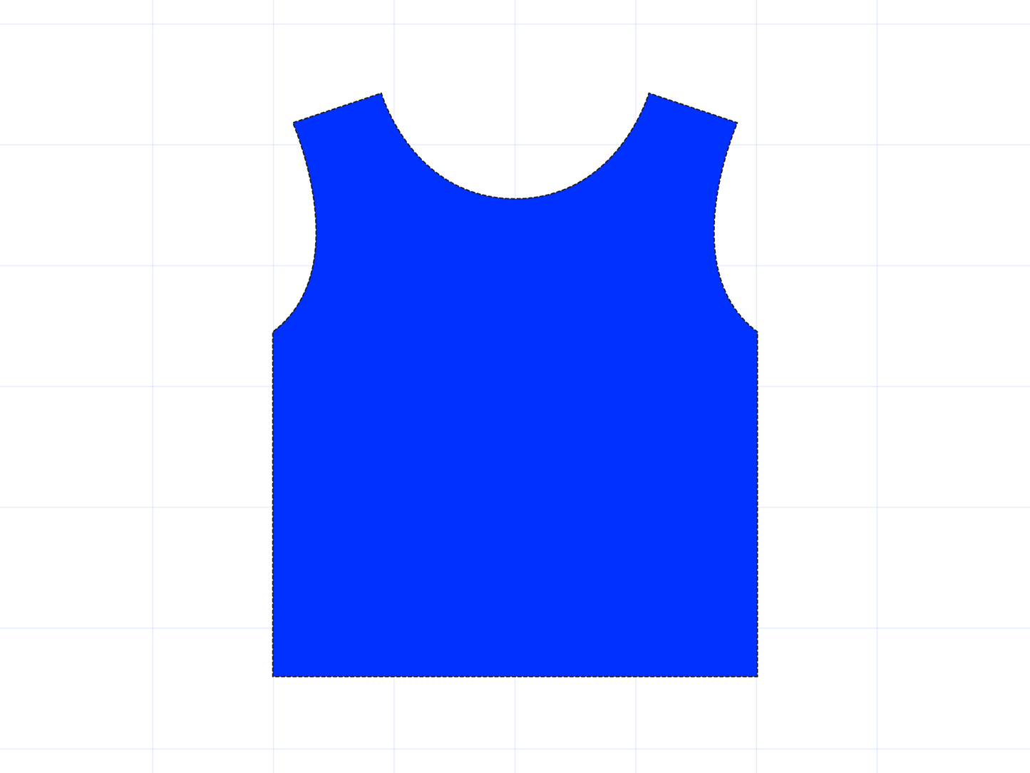 Cropped Vest Wet Felting Template