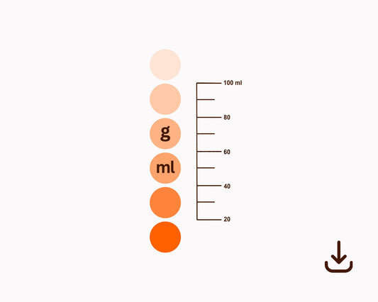 Dye Calculation Chart 1% DOS | Hand Dye Wool Yarn in mls | For Your Wall | Mix Dye Colours and Shades | Learn How to Dye Silk, Mohair, Nylon