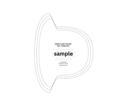 Digital Wet Felting Hat Resist Template | all Sizes | Large Format Printing Cut Out Pattern | Learn How to Felt | Wool Fedora | Brim Hat