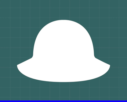 Digital Wet Felting Hat Resist Template | all Sizes | Large Format Printing Cut Out Pattern | Learn How to Felt | Wool Fedora | Brim Hat