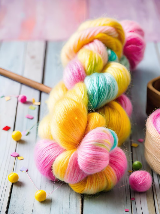 Confetticorn Yarn Dyeing Colourway Recipe - Dharma Acid Dyes - For Beginners - Wool - Nylon - Mohair - Silk
